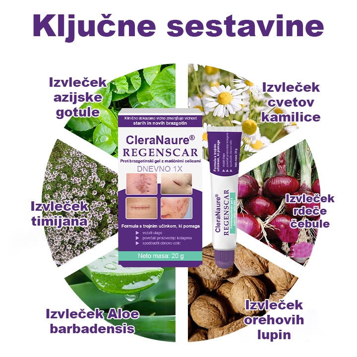 CleraNaure® ReGenScar Gel za brazgotine z matičnimi celicami