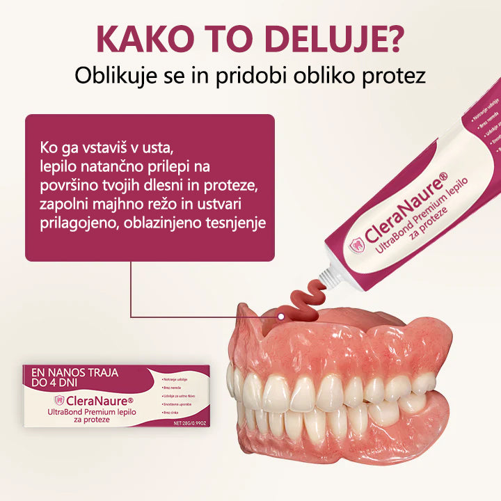 CleraNaure® UltraBond Premium lepilo za proteze
