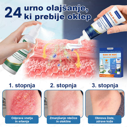 CleraNaure® Eczema Day & Night Repair System – 100-odstotno brezsteroidni dvojček za lajšanje hudega srbenja, rdečine in prekinjene kože (v posebni ponudbi)