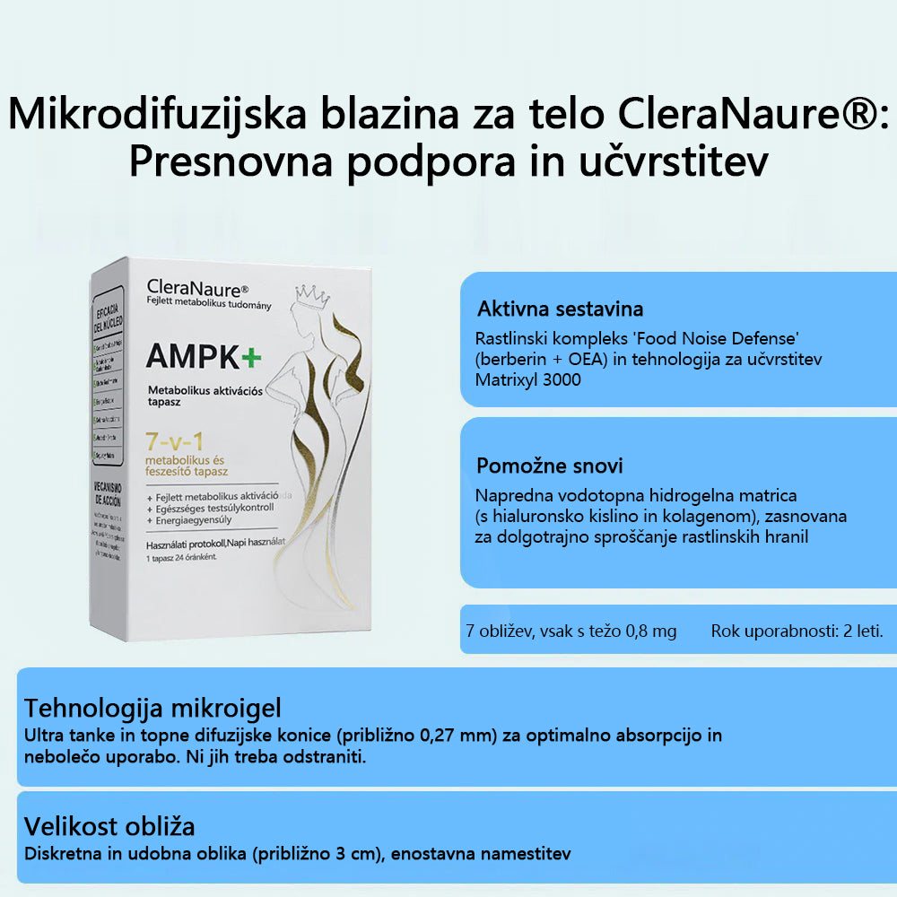 ⚜️CleraNaure® 7‑v‑1 metabolični in oblikovalni prilepek (tehnologija mikrodifuzije, 24-urni učinek) ✨ Obliž za uravnavanje telesne teže, apetita, energije in presnove glukoze.