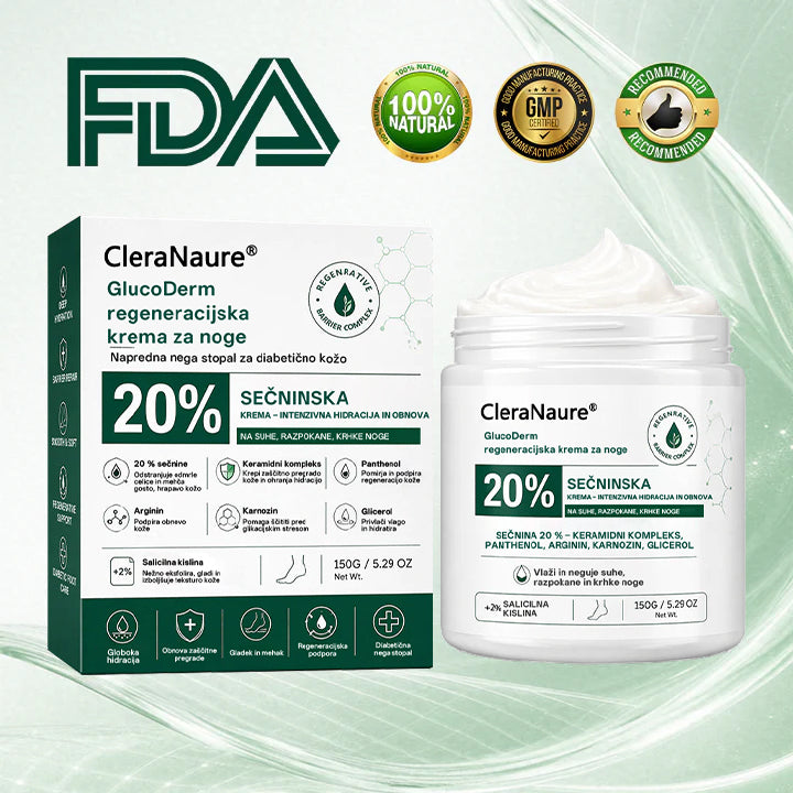 CleraNaure®GlucoDerm Regeneracijska krema za noge