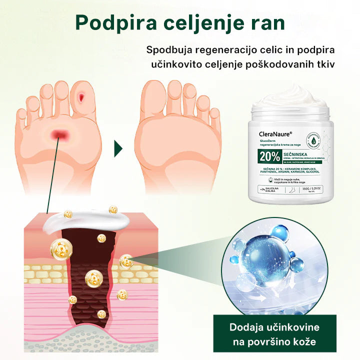 CleraNaure®GlucoDerm Regeneracijska krema za noge