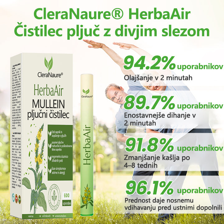 CleraNaure® HerbaAir Mullein Prečiščevalec Pljuč