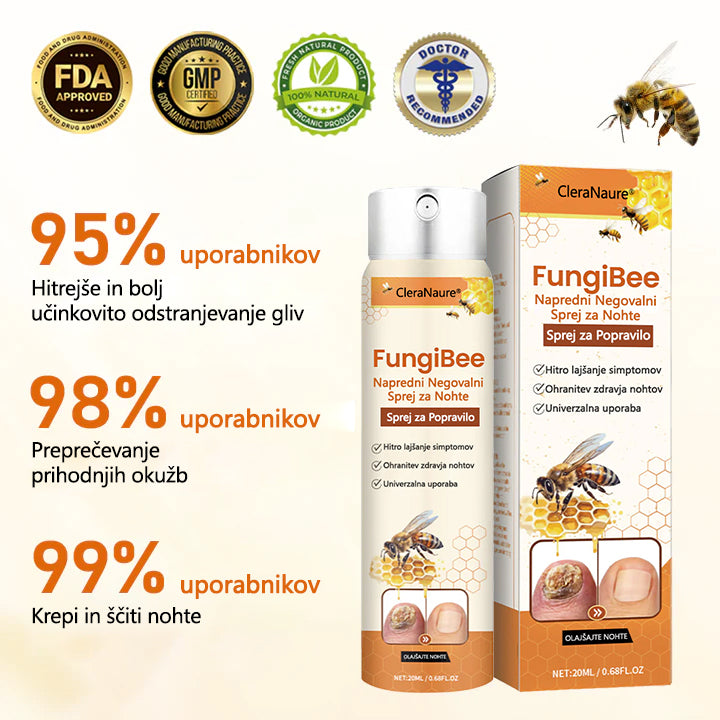 CleraNaure® FungiBee Napreden sprej za obnovo nohtov