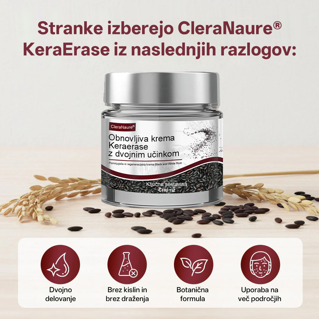 CleraNaure® OryzaClear – Močna krema s črnim rižem za kožne izrastke in izbokline · Nežna rastlinska formula za mehčanje