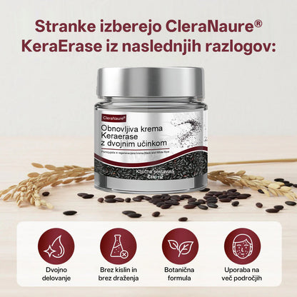 CleraNaure® OryzaClear – Močna krema s črnim rižem za kožne izrastke in izbokline · Nežna rastlinska formula za mehčanje