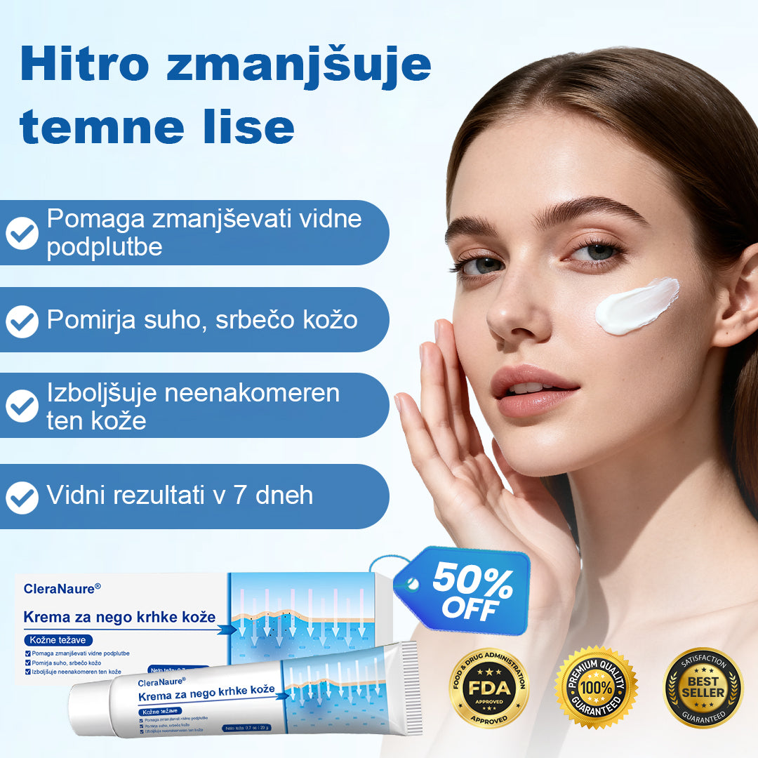 CleraNaure® krema za občutljivo in krhko kožo 🌿 Večnamenska poprava za podplutbe, suhost in madeže