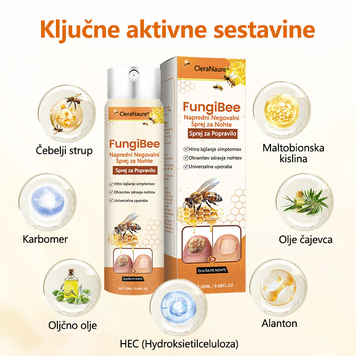CleraNaure® FungiBee Napreden sprej za obnovo nohtov