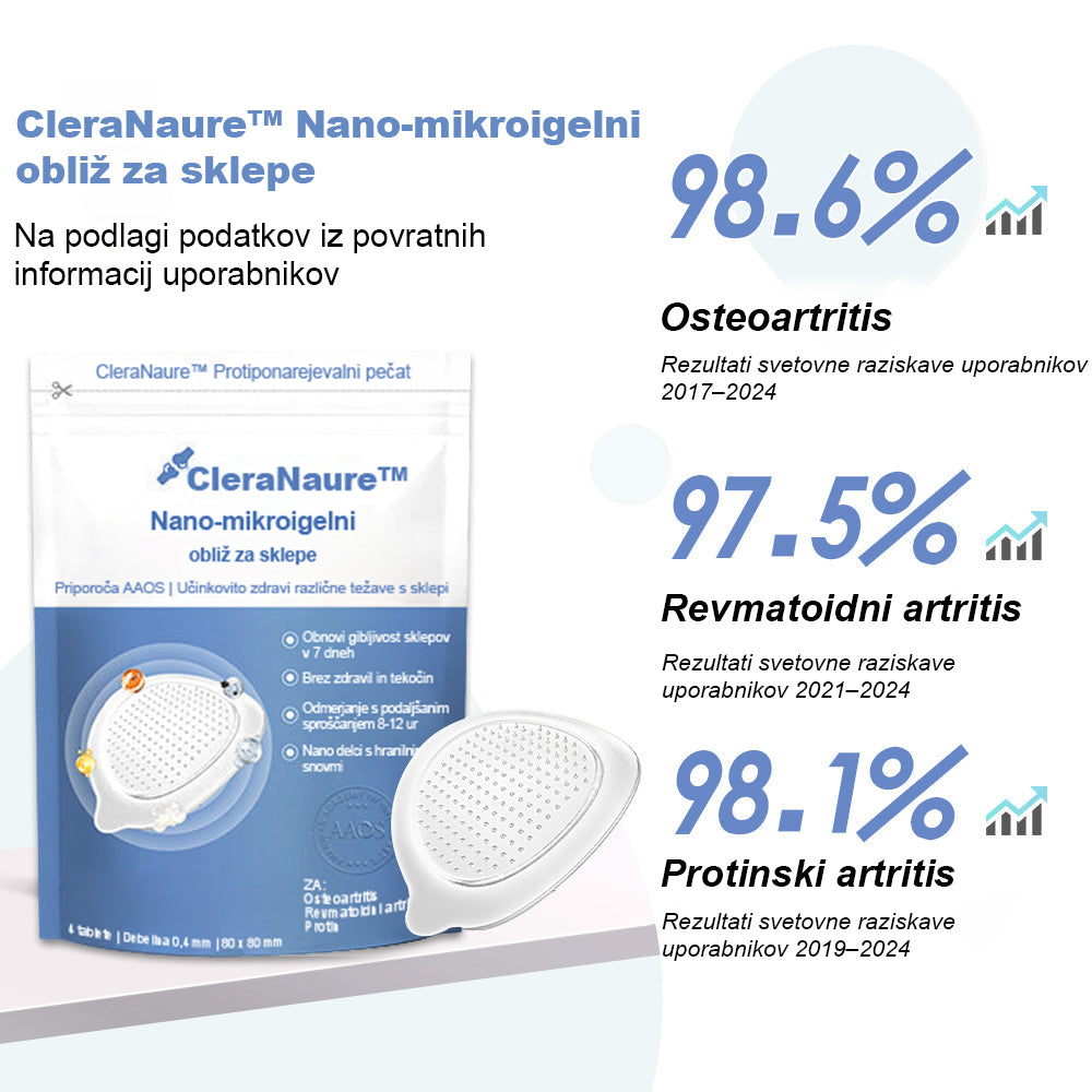 CleraNaure® Nano-mikroiglični obliž za sklepe